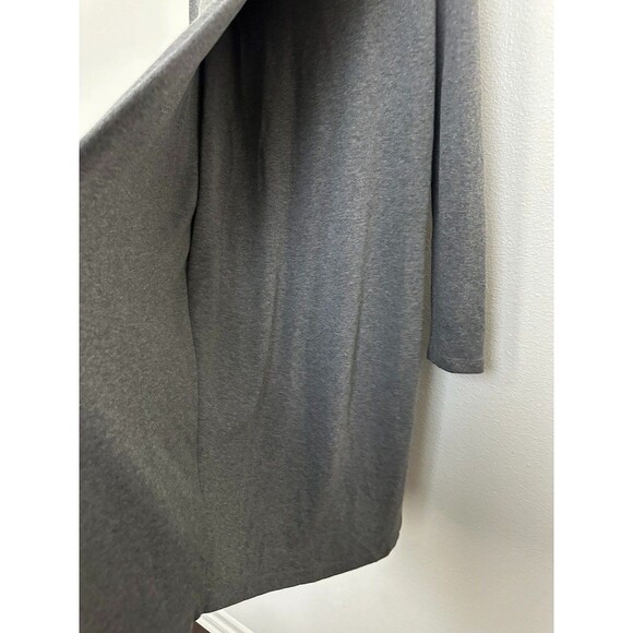 COS Wrap Knee Length Cowl Neck Dress Gray Lagenlook Sheath Work Women's Medium - Picture 4 of 8